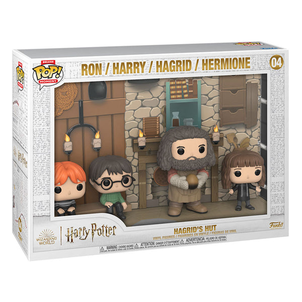 Harry Potter pack 4 POP Moments Deluxe Vinyl figurines Hagrid's Hut 9 cm